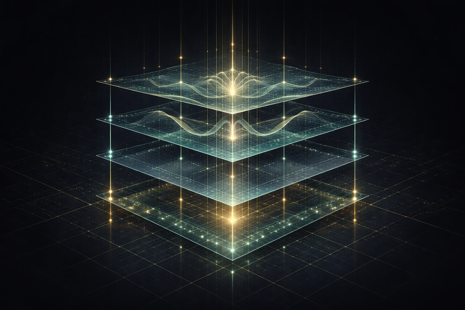 ARIA architecture visualization showing layered resonant structure